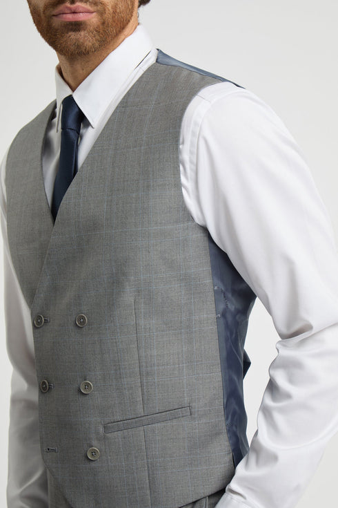 INDUS GREY SOFT CHECK SLIM WC-Suits-INDUS GREY SOFT CHECK SLIM WC- Ted Baker Romania